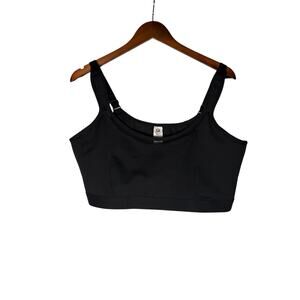 Fabletics Sports Bra Womens 1X Black Adj. Straps No Pads Activewear Workout